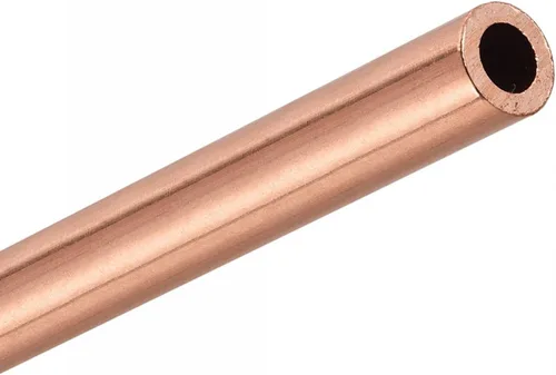 Vista 4 de uxcell Tubo redondo de cobre 0.315 in OD 0.059 in espesor de pared 3.937 in longitud tubería 2 piezas