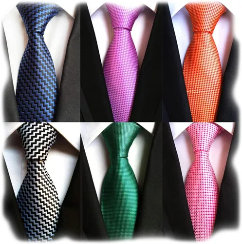 Vista 72 de WeiShang Lote de 6 corbatas clásicas de seda para hombre, corbatas tejidas jacquard