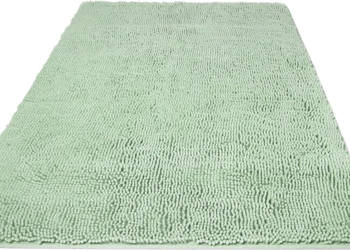 Vista 129 de Yeaban Alfombra de pasillo de baño de 24 x 72 pulgadas, antideslizante, alfombra de baño larga de felpilla gruesa, absorbente y lavable, alfombra