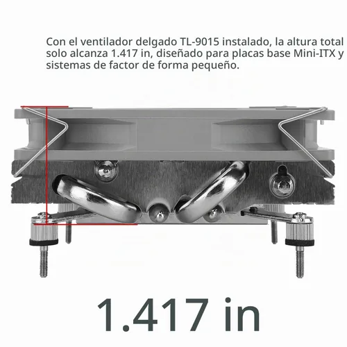 Vista 3 de Thermalright AXP90-X36 Enfriador de aire de CPU de perfil bajo