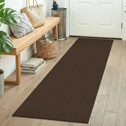 Vista 248 de KOZYFLY - Tapete para puerta de interior, lavable, pequeña, antideslizante, con respaldo de goma, felpudo de algodón para el hogar, color negro