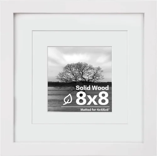 Vista 30 de Egofine - Portarretratos de 4 x 6 pulgadas, de madera maciza con plexiglás, para fotos de 3.5 x 5 con paspartú o de 4 x 6 sin paspartú, para colocar