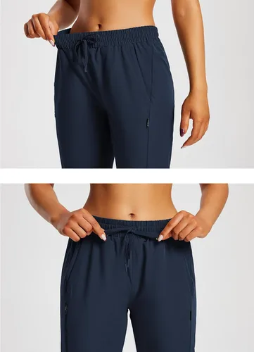 Vista 4 de BALEAF Pantalones cortos de 15 pulgadas de largo para mujer, pantalones cortos capri por debajo de la rodilla, ligeros, de secado rápido, cintura