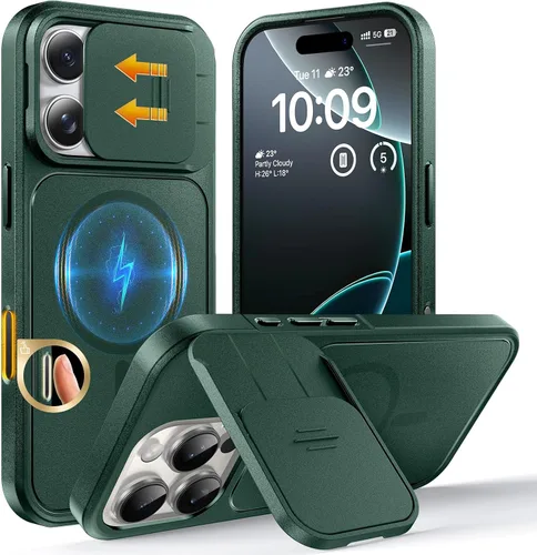 Vista 41 de TOCOL Funda para iPhone 11, compatible con Magsafe, protección completa de cámara, imanes integrados, protección contra caídas, funda translúcida