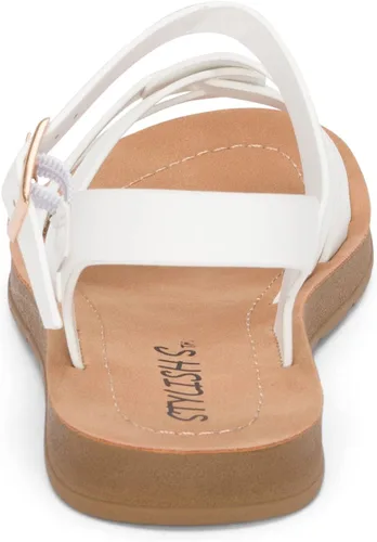 Vista 5 de STYLISH S KALI-K Sandalias cómodas de suela acolchada con tiras y puntera abierta para niñas pequeñas
