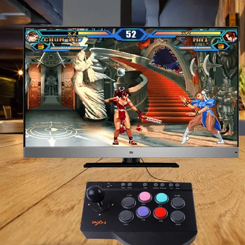 Vista 9 de PXN Street Fighter Arcade Game Fighter Arcade Fighting Stick con puerto USB, con funciones Turbo y macro, adecuado para PS3 PS4 Xbox ONENintendo