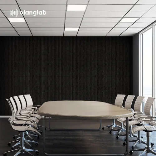 Vista 8 de Olanglab Paquete de 10 paneles acústicos de pared, 48 x 24 pulgadas por cada panel acústico, absorbentes de sonido, paneles de sonido decorativos