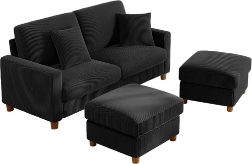 Vista 32 de Kidirect Silla de acento extragrande de 35.5 pulgadas, sillas de sala de montaje fácil, silla de lectura de pana para dormitorio, sillas de acento