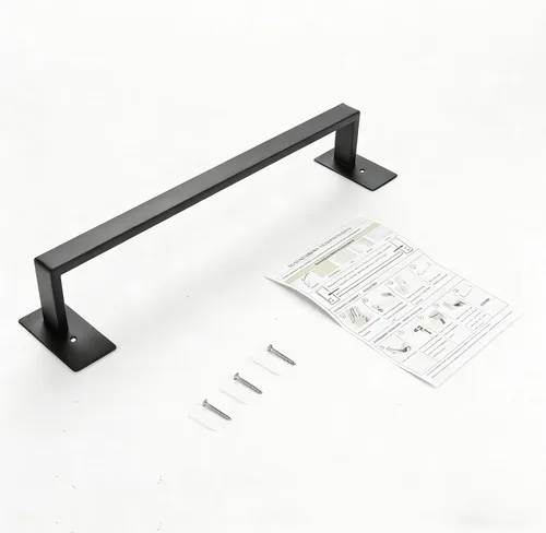 Vista 7 de Barra de Toalla de Baño Autoadhesiva, Toallero sin Perforación Fácil de Instalar, Soporte de Toalla de Mano Hecho de Acero Inoxidable Premium