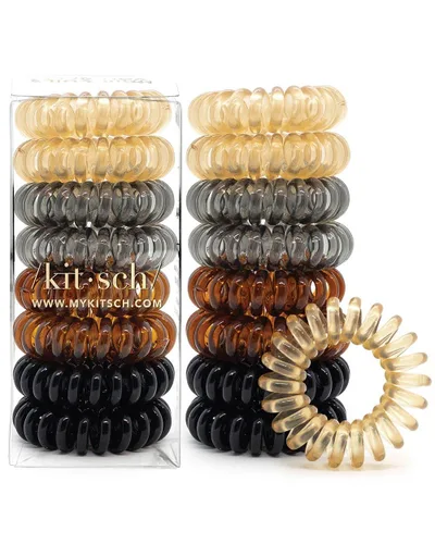 Vista 14 de Kitsch Henna - Coletas para pelo Coiled Plastic Ponytail Holders for Thick and Thin Hair Creaseless and Dent-Free Hair Ties No Damage Phone