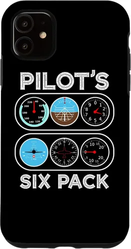 Vista 6 de iPhone 12 mini Pilot's Six Pack Vuelo Instrumentos Aviación Case