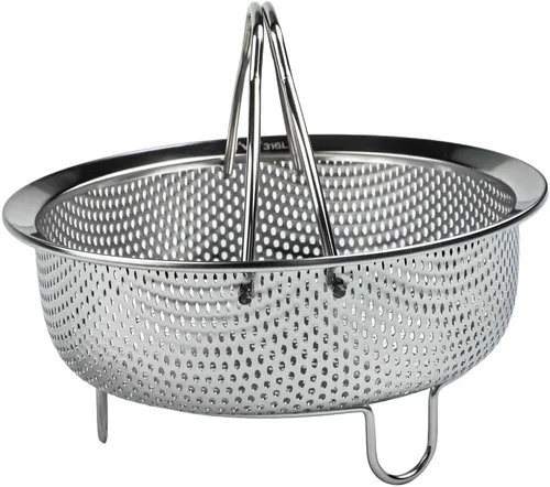 Vista 7 de 304 Stainless Steel Steamer Insert for Cooking Pots and Pressure Cookers, Multi-Size Steam Basket for Vegetables, Seafood, Eggs, and Multifunctional