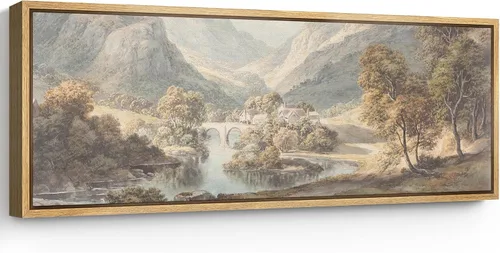 Vista 59 de SIGNFORD Lienzo enmarcado extragrande para pared, diseño de flores silvestres, paisaje, campo escénico con flores florecientes, ilustraciones