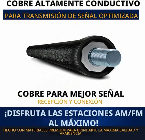 Vista 2 de Mástil de antena para Toyota FJ Cruiser 2007-2015, repuesto de antena automotriz negra para automóviles, camiones y SUV, compatible con radio AM FM
