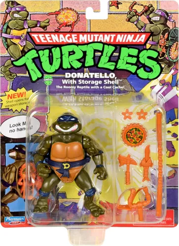 Vista 3 de Teenage Mutant Ninja Tortugas: 4" Original Classic Storage Shell Donatello Basic Figura por Playmates Toys