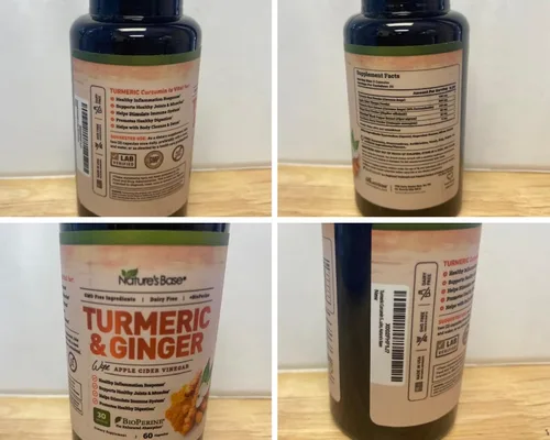 Vista 8 de Curcumina con jengibre y vinagre de sidra de manzana, pimienta negra BioPerine, 95 % curcuminoides, apoyo natural para las articulaciones e
