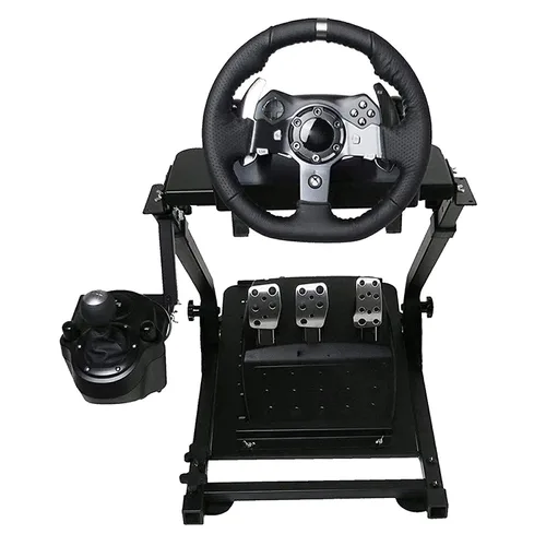 Vista 2 de Mrolife G920 Racing Wheel Stand Height Adjustable Racing Stand for Gaming,Driving Simulator Cockpit Compatible with Logitech G25, G27, G29, G920