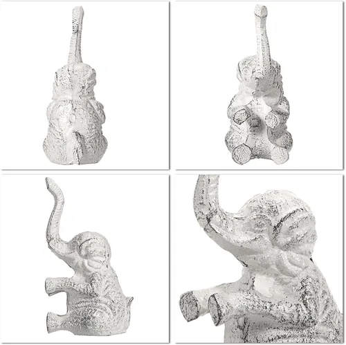 Vista 8 de Sumnacon Tope de puerta de hierro fundido con diseño de elefante – Tope de puerta resistente para evitar perforar agujeros, tope de puerta de hierro