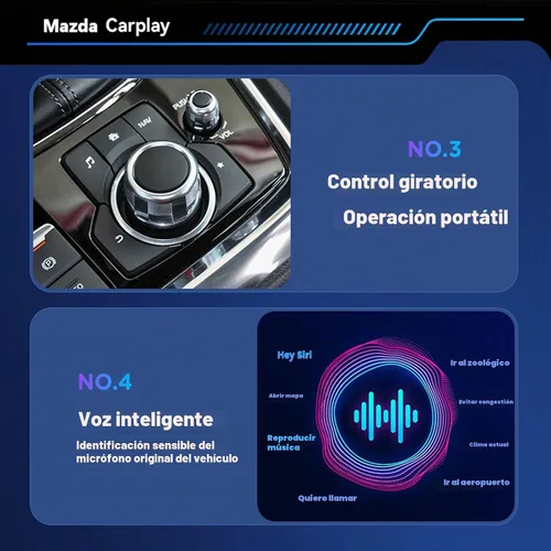 Vista 6 de TK78-66-9U0C Adaptador Carplay con cable Kit de reequipamiento para Mazda 2 3 6 CX3 CX5 CX9 MX5 Carplay y Android Auto Módulo de interfaz USB