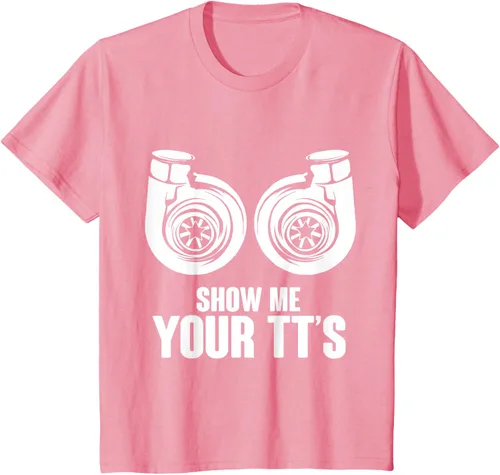 Vista 83 de Funny Show Me Your TT's Twin Turbo Car Racing Camiseta, Negro, S
