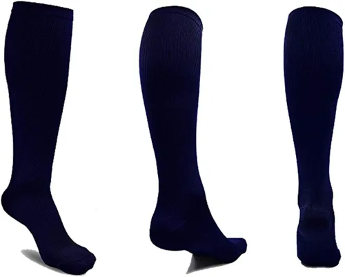 Vista 2 de 6 pares de calcetines de compresión unisex para hombres y mujeres 15-20 mmHg ajuste atlético