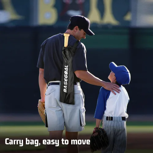 Vista 8 de BaseGoal - Tee de béisbol para niños, tee de bateo, tee de sóftbol, tee de bateo para jóvenes, tee de teeball, tee de viaje, altura fácilmente