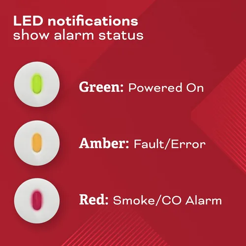 Vista 6 de Kidde Detector de humo y monóxido de carbono cableado, batería de reserva AA, alertas de voz, interconectables, indicadores de luz de advertencia