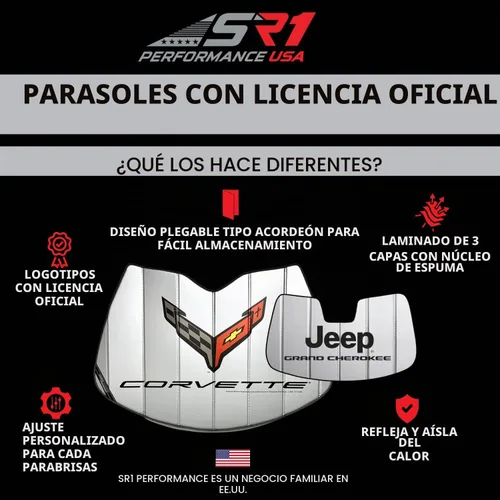 Vista 2 de C5 Corvette Parasol para parabrisas – Parasol reflectante plegable estilo acordeón – Protector de protección contra el calor UV de ajuste