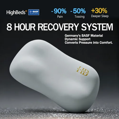 Vista 3 de HighBeds - Almohada cervical para el cuello, almohada para dormir de lado para aliviar el dolor de cuello, almohadas ergonómicas suaves de espuma