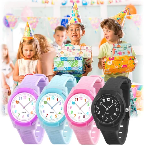 Vista 7 de PROKING Kids Watch Analog for Boys Girls,Children Toddler Waterproof Learning Time Wrist Watch with Soft Strap Time Teacher Watches for Kids Girls