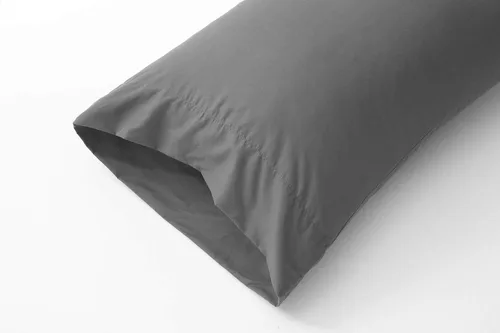 Vista 3 de Lanest Housing Fundas de almohada Queen, paquete de 2 fundas de almohada de microfibra gris oscuro con 2000 hilos, transpirable y súper suave