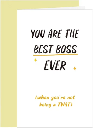 Vista 7 de Cheeky - Tarjeta del día del jefe, tarjeta de cumpleaños para jefe, tarjeta de felicitación madura para gerente, You're Awesome