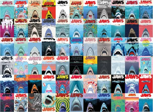 Vista 2 de AQUARIUS Jaws 50th Anniversary Posters - Rompecabezas de 500 piezas, arte