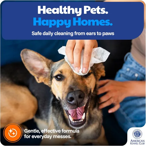 Vista 3 de AKC Toallitas para mascotas para perros y gatos, recipiente, 200