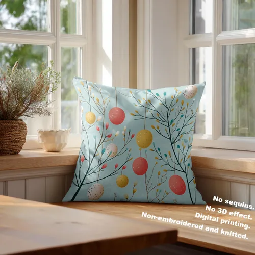 Vista 207 de Batmerry Autumn Pumpkin Templeton Throw Pillow Covers, Green Leaves Paths Forests Decorative Pillow Covers Digital Printing Blended for Couch Sofa