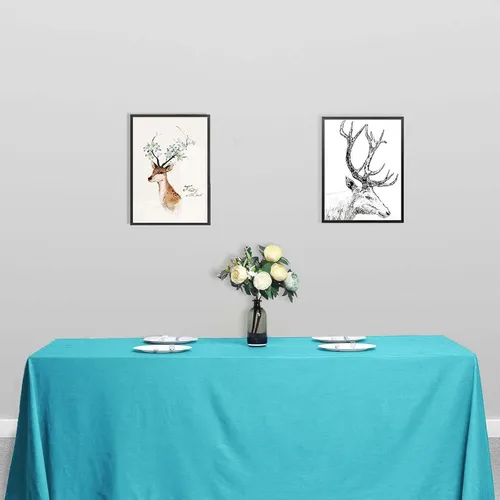 Vista 54 de Efavormart - Mantel redondo de poliéster de 108 pulgadas, 108 pulgadas, para bodas, fiestas, banquetes, restaurantes, color verde manzana