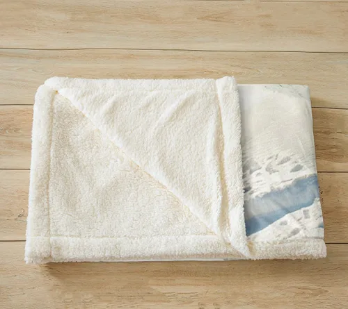 Vista 3 de Manta Sherpa de esquí para deportes de esquí, manta de felpa para deportes de invierno, manta de forro polar para sofá, cama, paisaje de nieve