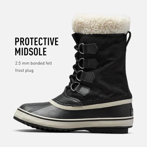 Vista 4 de Sorel Botas de carnaval de invierno para mujer, lluvia y nieve, impermeables, color marrón camello, talla, Nieve, marrón