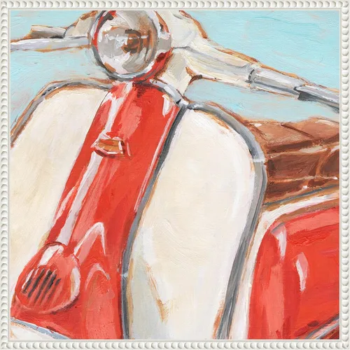 Vista 13 de Amanti Art Framed Canvas Wall Art 16x16 Retro Scooter II by Ethan Harper, Framed Wall Art Canvas, Transportation Artwork, Traditional Decor, Small