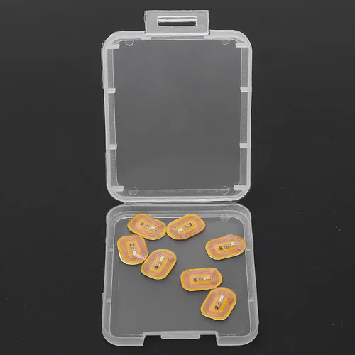 Vista 7 de NFC - Adhesivos para uñas, 7 unidades de calcomanías LED brillantes, material ABS, estilo moderno, color amarillo