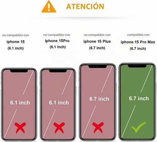 Vista 2 de KIHUWEY - Funda tipo cartera para iPhone 15 Pro Max, piel con tarjetero