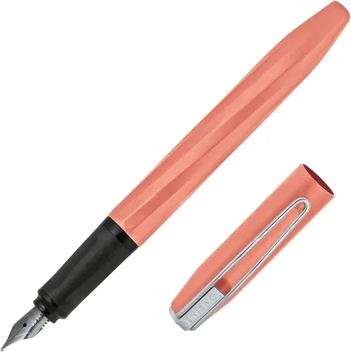 Vista 4 de Online 26052 - Pluma estilográfica, M, punta media, pendiente, Sunny Peach tipo de doble uso, importación auténtica