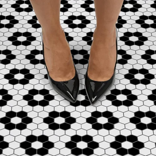 Vista 6 de FloorPops FP3931 Azulejos negros Biscotto adhesivos para el suelo