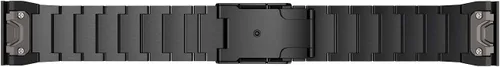 Vista 5 de LDFAS Fenix 8/7X/6X/5X Plus Band, 26mm Titanium Metal Quick Release Easy Fit Watch Strap with Double Button Clasp Compatible for Garmin Fenix 7X