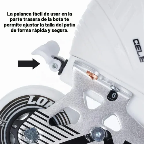 Vista 3 de Alkali Cele - Patines de hockey en línea ajustables para jóvenes y jóvenes, nuevo