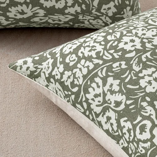 Vista 8 de MIULEE Juego de 1 funda de almohada floral de 12 x 20 pulgadas, fundas de almohada decorativas de lino neutro para sofá y sillón, sala de estar