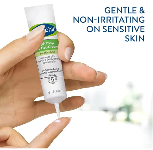 Vista 5 de Cetaphil Juego de hidratación nocturna y de ojos, rica crema hidratante de noche (1.7 onzas) y gel hidratante para ojos (0.5 onzas) para pieles