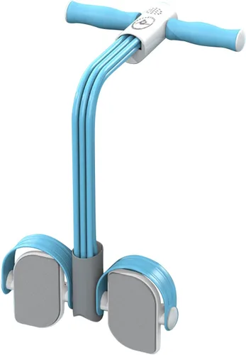 Vista 5 de Entrenador Abdominal, Equipo de Entrenamiento para Abdominales, Cuerda Elástica de 6 Tubos para Fitness, Cuerda de Tensión para Dominadas, Banda