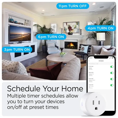 Vista 3 de Eyely GLP1000B - Enchufe inteligente, no requiere concentrador, control remoto de aplicación WiFi, Alexa, compatible con Google Home Assistant