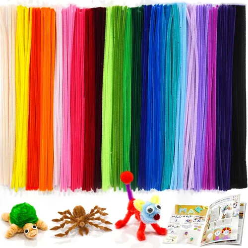 Vista 11 de URSDIART 450 limpiapipas pastel, 9 colores surtidos de tallos de chenilla Macaron
